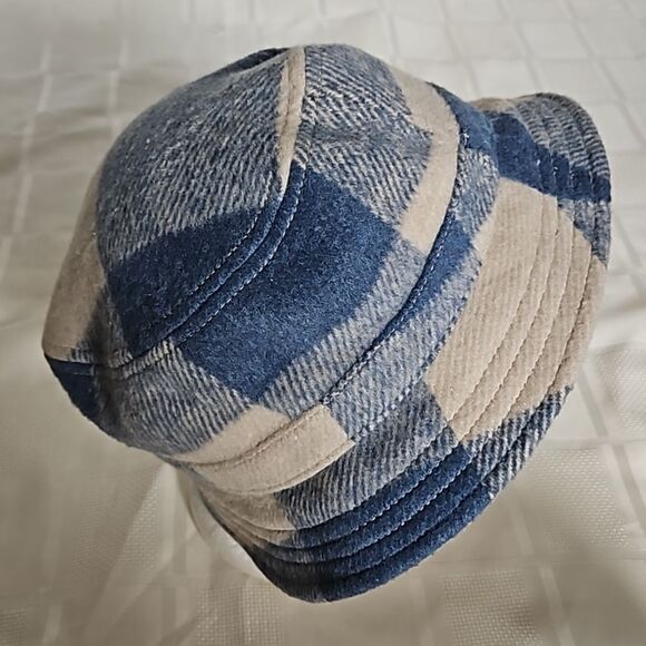 American Eagle Women's Bucket Hat  One Size Cream/ Blue - Picture 4 of 16